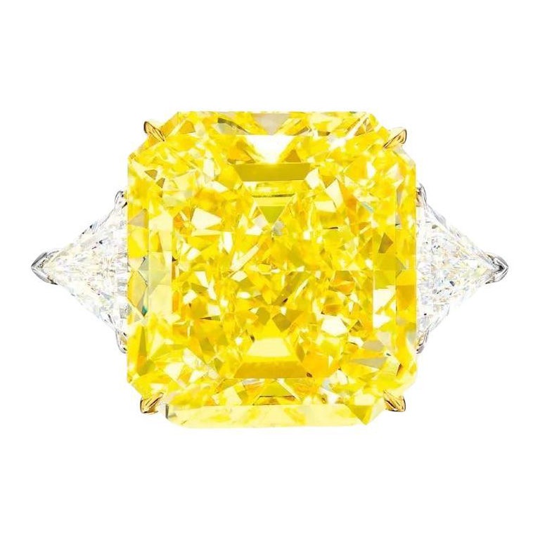 Bague en diamant de 10 carats à taille trillion certifiée GIA