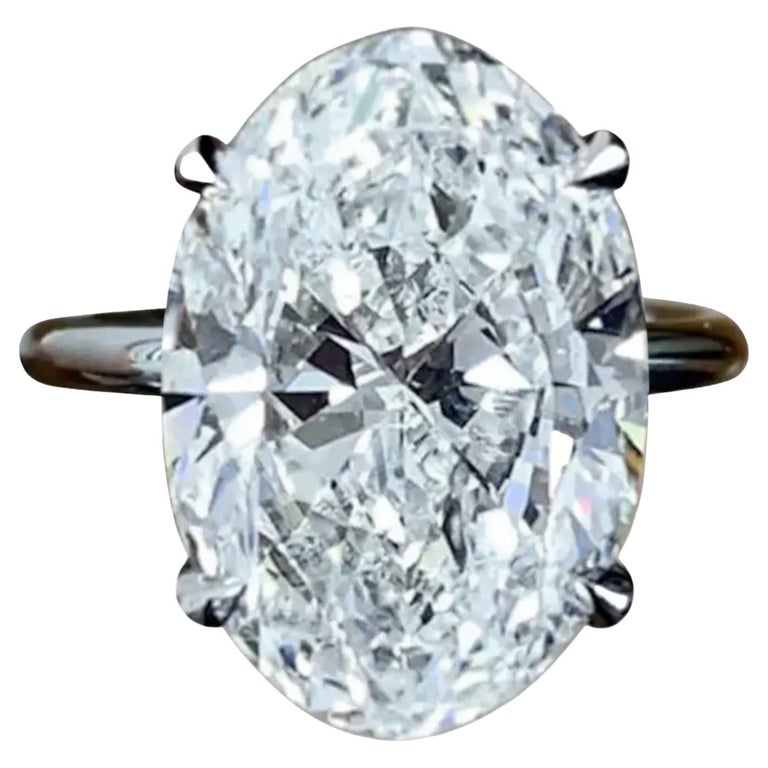 GIA Certified 10 Carat I Color VS Clarity Oval Diamond Ring