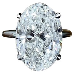 GIA Certified 10 Carat VS Clarity Oval Diamond Ring