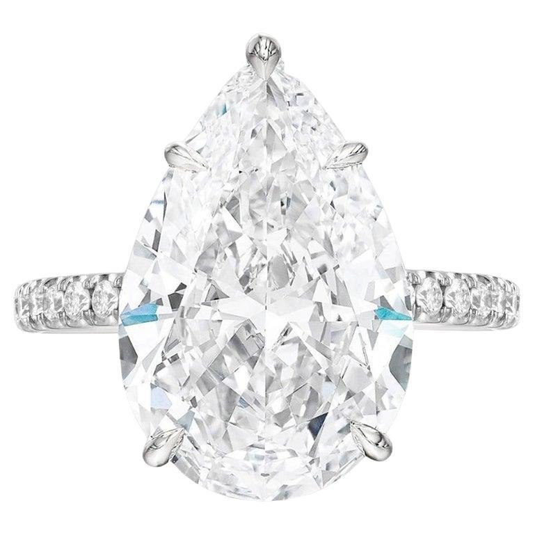 Bague marquise de 10 carats certifiée GIA, G COLOR VVS1