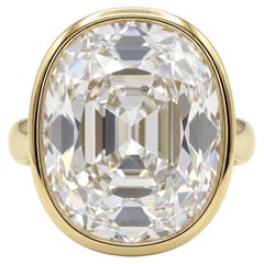 GIA Certified 10 Carat Old Mine Cut Diamond Ring