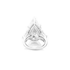 GIA Certified 9.01 Carat Pear Modified Brilliant Diamond Ring – Platinum