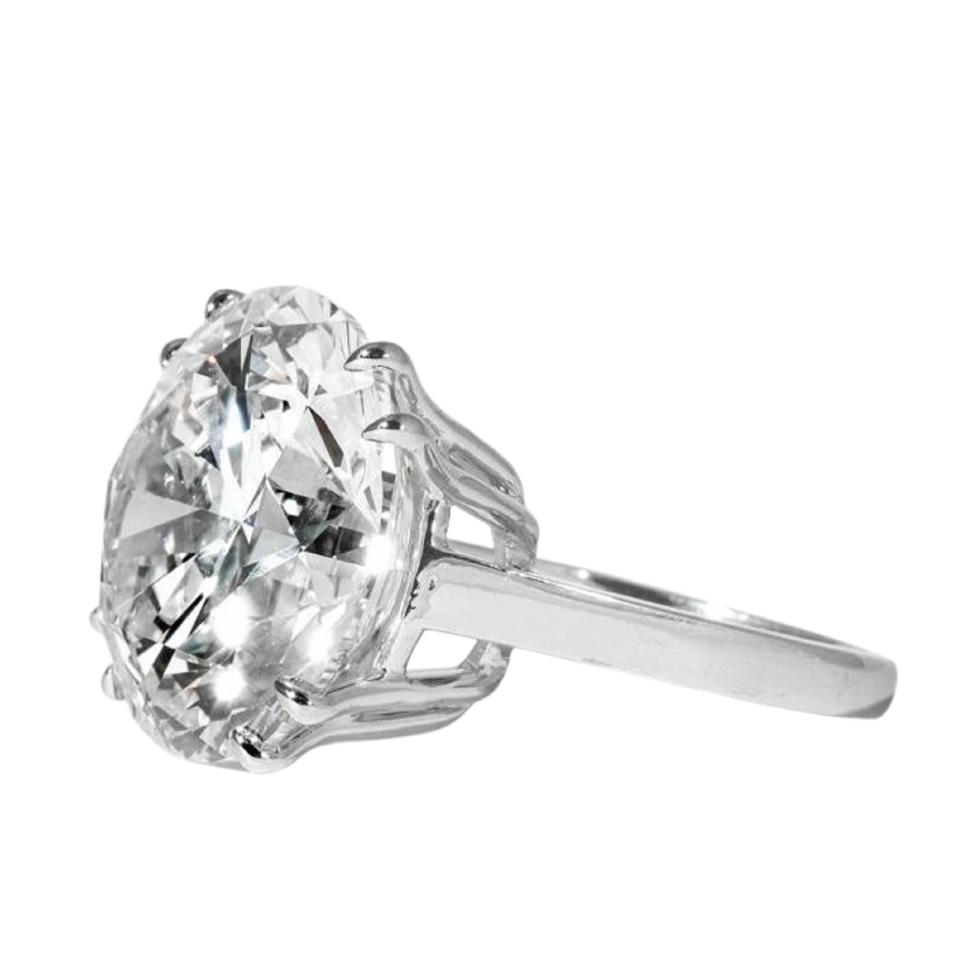 10 carat diamond ring on finger