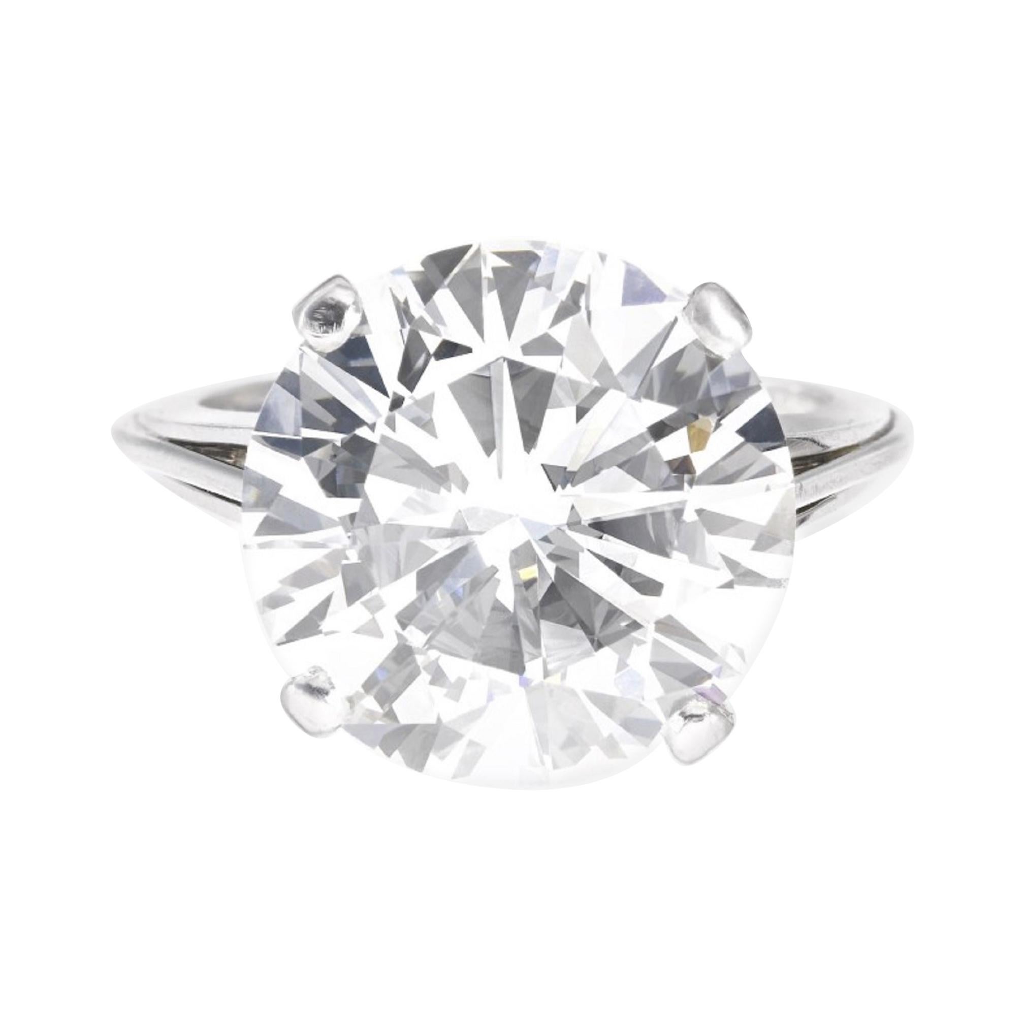 GIA Certified 10 Carat Round Brilliant Cut Diamond Triple Ex Cut