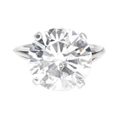 GIA Certified 10 Carat Round Brilliant Cut Diamond Triple Ex Cut