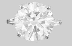 GIA Certified 10 Carat Round Brilliant Cut Type IIA Golconda Diamond Ring