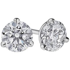 GIA Certified 10.04 Carat Round Brilliant Cut Diamonds Stud Earrings in Platinum