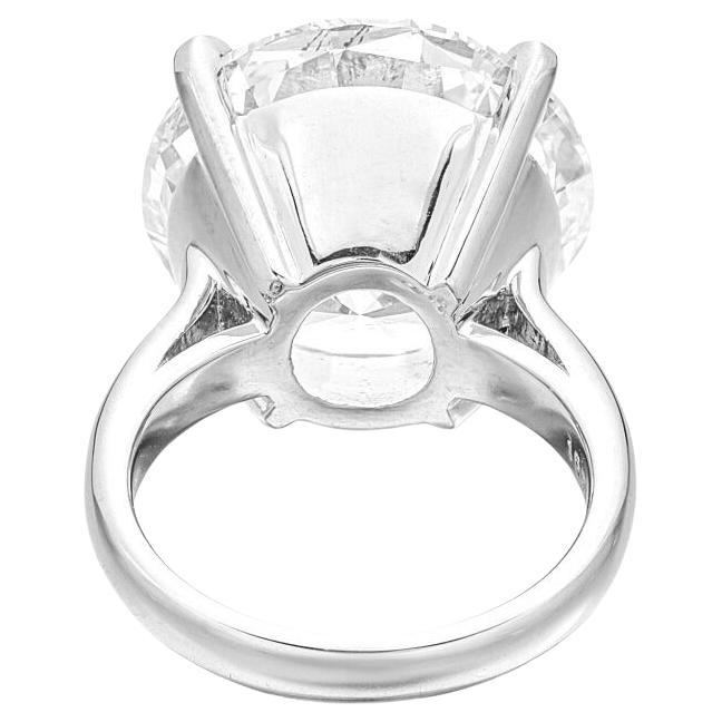 Contemporary GIA Certified 10 Carat Round  Cut Diamond Engagement Platinum Ring For Sale
