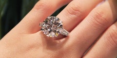 GIA Certified 10 Carat Round Cut Diamond Ring D Color Flawless Type IIA