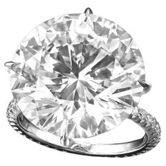 GIA Certified 10 Carat G Color Round Diamond Platinum Ring