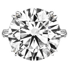 GIA-zertifizierter 10.05 Karat runder dreifacher Diamant im ausgezeichneten Schliff aus Platin