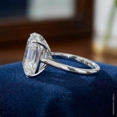 GIA Certified 10 Carat Square Emerald Cut Diamond Ring