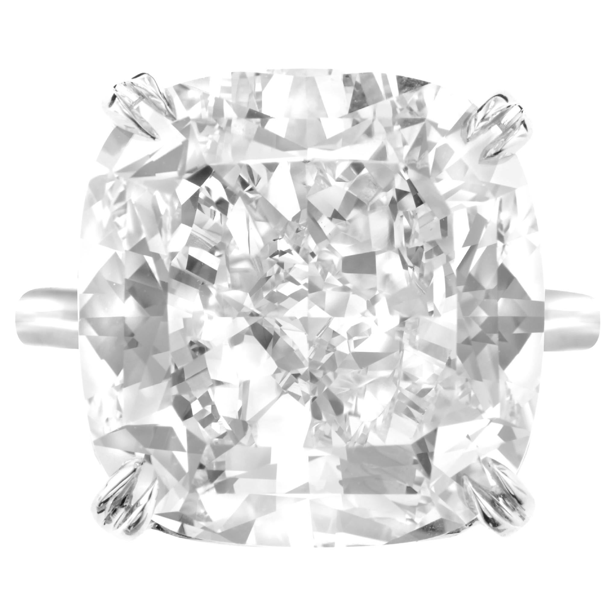GIA Certified 10 Ct. Cushion Diamond Platinum Engagement Ring