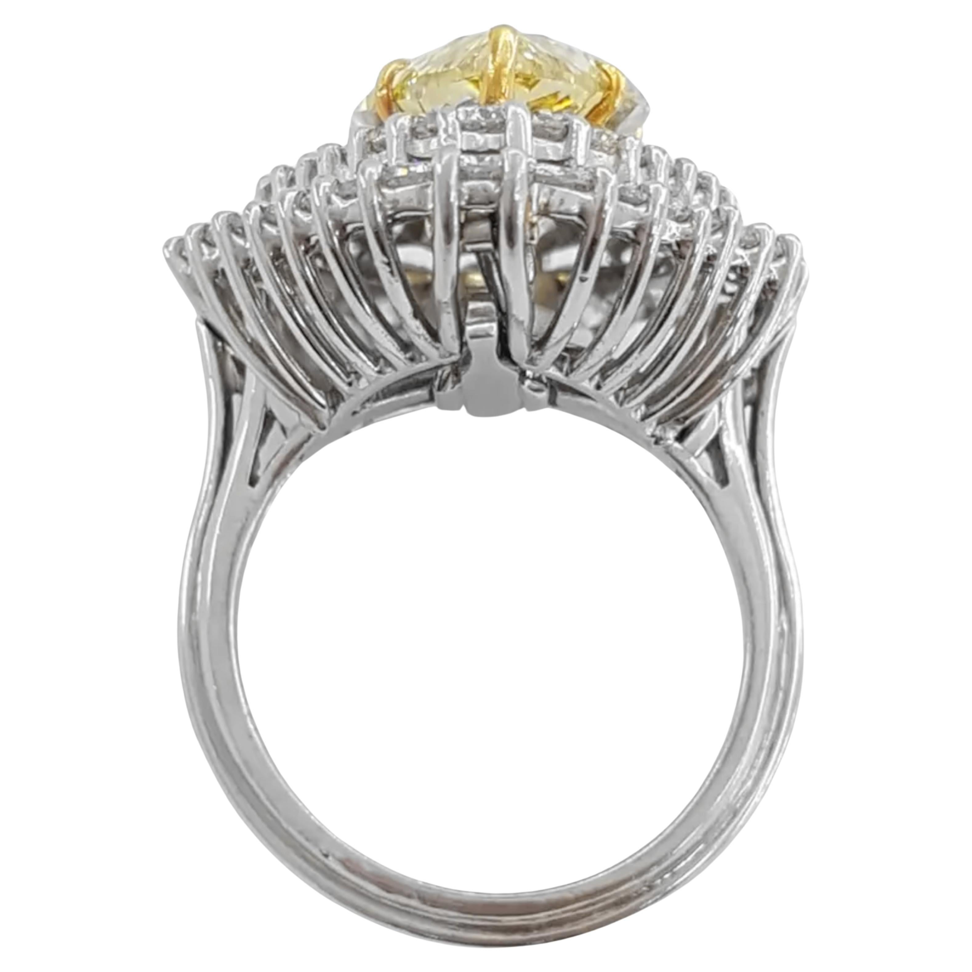 GIA Certified 10 ct Pear Cut Fancy Brownish Yellow Diamond Pendant In New Condition For Sale In Chicago, IL