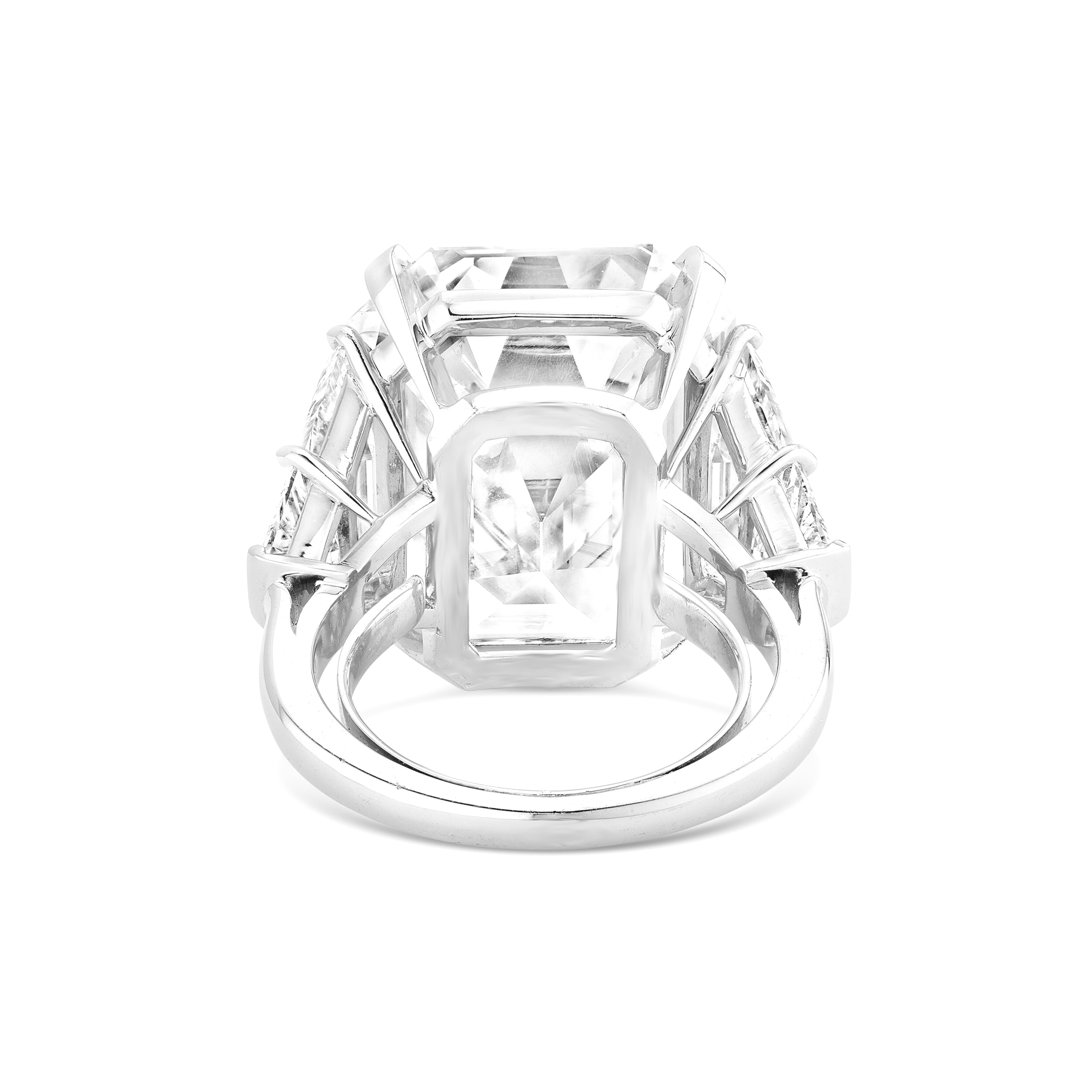 Contemporary GIA Certified 10 Ct. Square Emerald Cut Diamond Platinum Ring For Sale