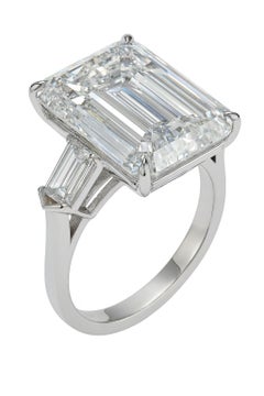 GIA zertifiziert 10 Smaragd Schliff VVS2 Klarheit Diamantring in Platin