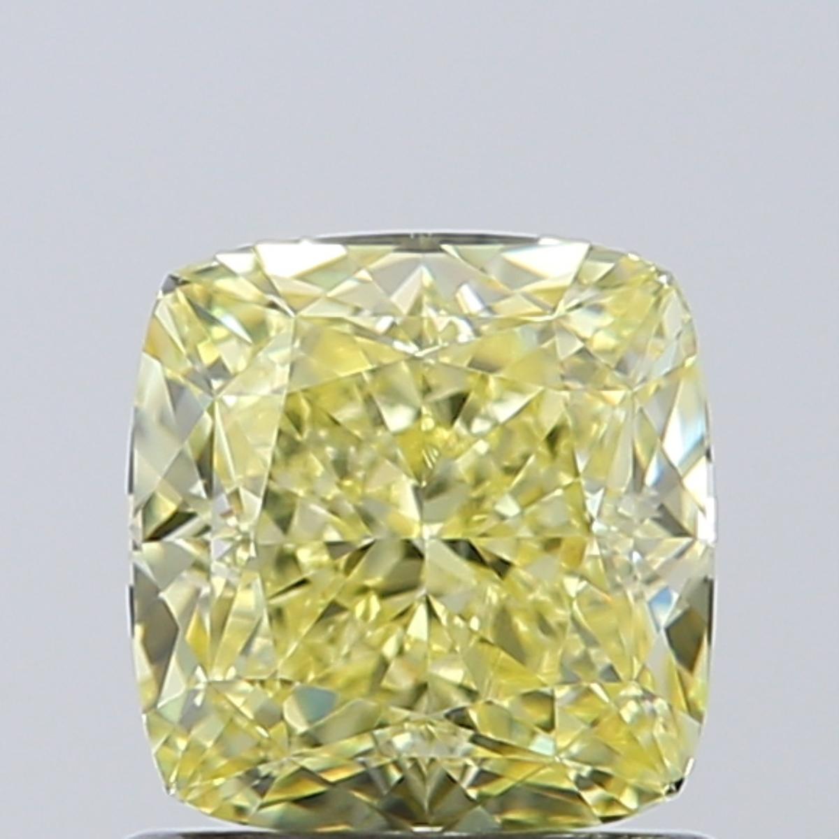GIA Certified 1.00-1.05 Carat VVS1, Fancy Yellow, Cushion Cut, Natural Diamond

Perfect Yellow Color Diamonds for perfect gifts.

5 C's:
Certificate: GIA
Carat: 1.00-1.05ct
Color: Natural Fancy Yellow
Clarity: VVS1(Very Very Slightly Included)
Cut: