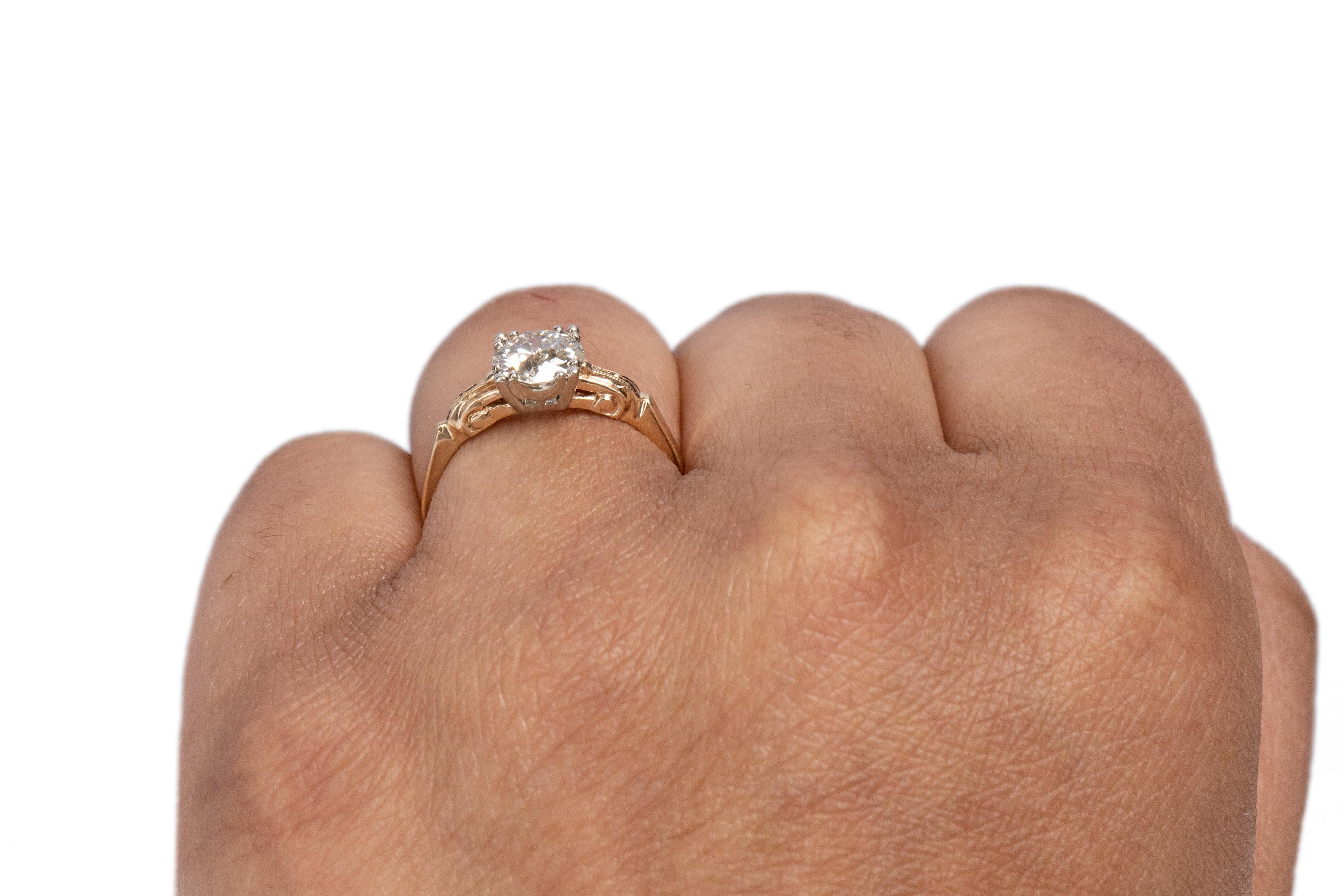 GIA Certified 1.00 Carat Art Deco Diamond Platinum Engagement Ring For Sale 1