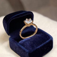 GIA Certified 1.00 Carat D IF Type IIa Round Brilliant Diamond Ring 18K Gold