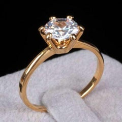GIA Certified 1.00 Carat D IF Type IIa Round Brilliant Diamond Ring 18K Gold