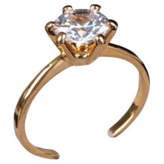 GIA Certified 1.00 Carat D IF Type IIa Round Brilliant Diamond Ring 18K Gold
