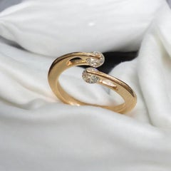 GIA Certified 1.00 Carat D/VVS1 Round Diamonds Toi Et Moi Ring in 18K Rose Gold