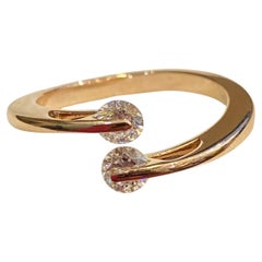GIA Certified 1.00 Carat D/VVS1 Round Diamonds Toi Et Moi Ring in 18K Rose Gold