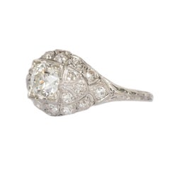 GIA Certified 1.00 Carat Diamond Platinum Engagement Ring
