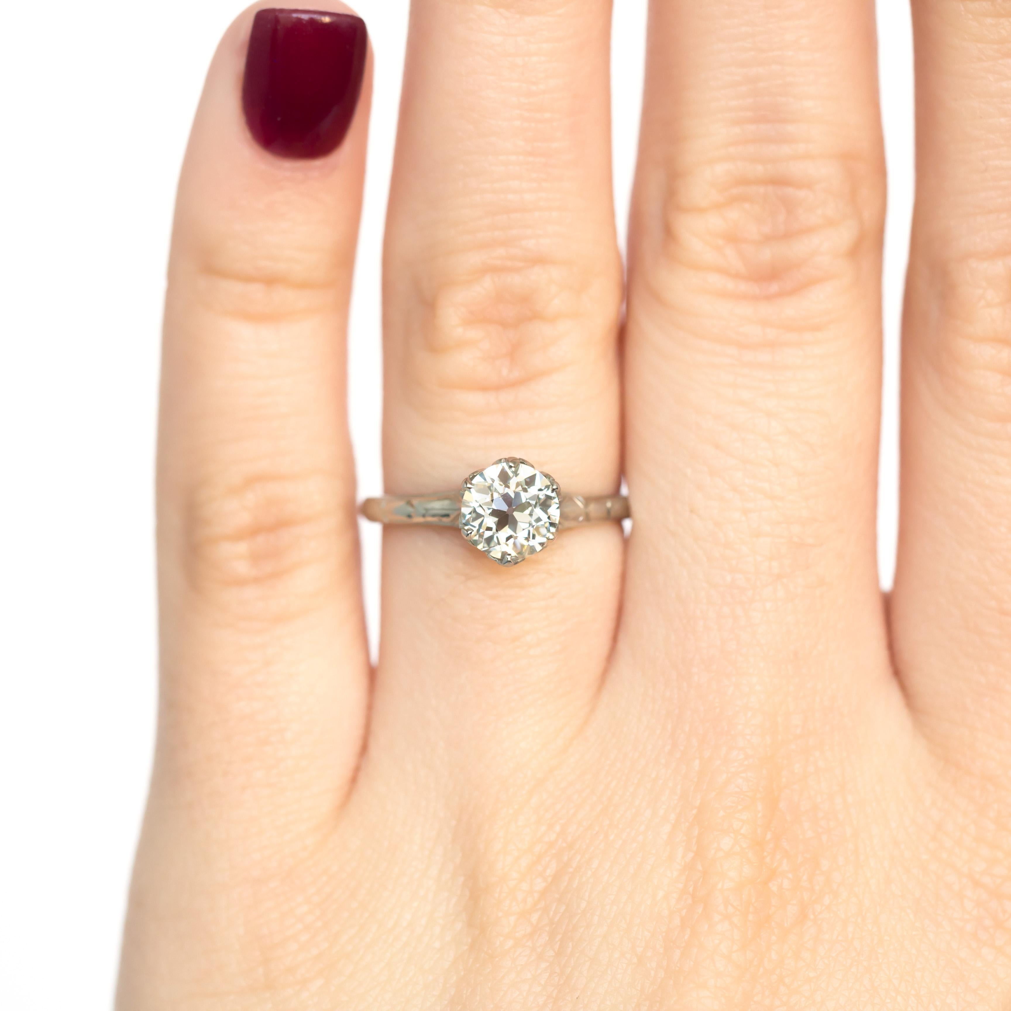 GIA Certified 1.00 Carat Diamond Platinum Engagement Ring For Sale 1