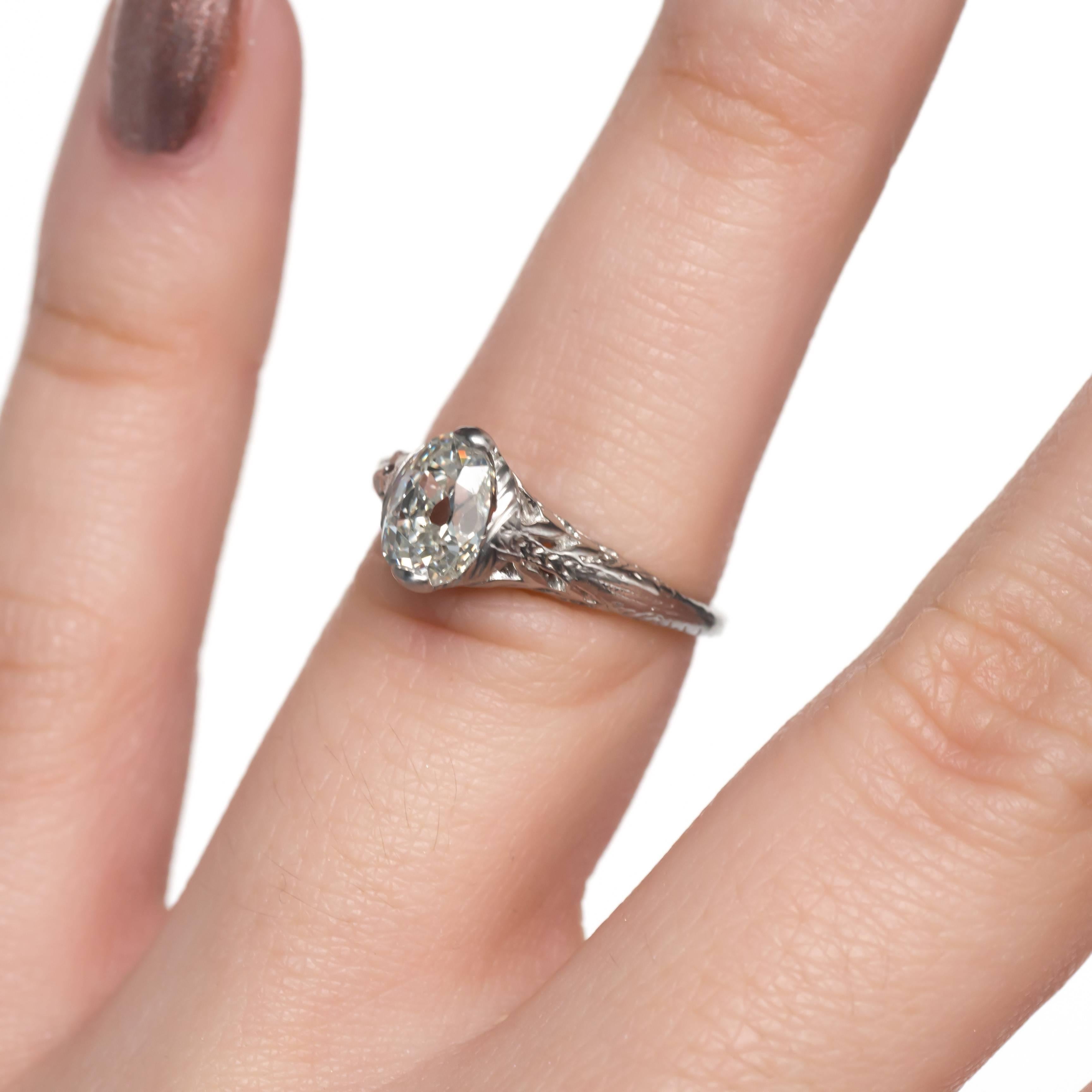 GIA-zertifizierter Verlobungsring mit 1,00 Karat Diamant aus Platin im Angebot 2