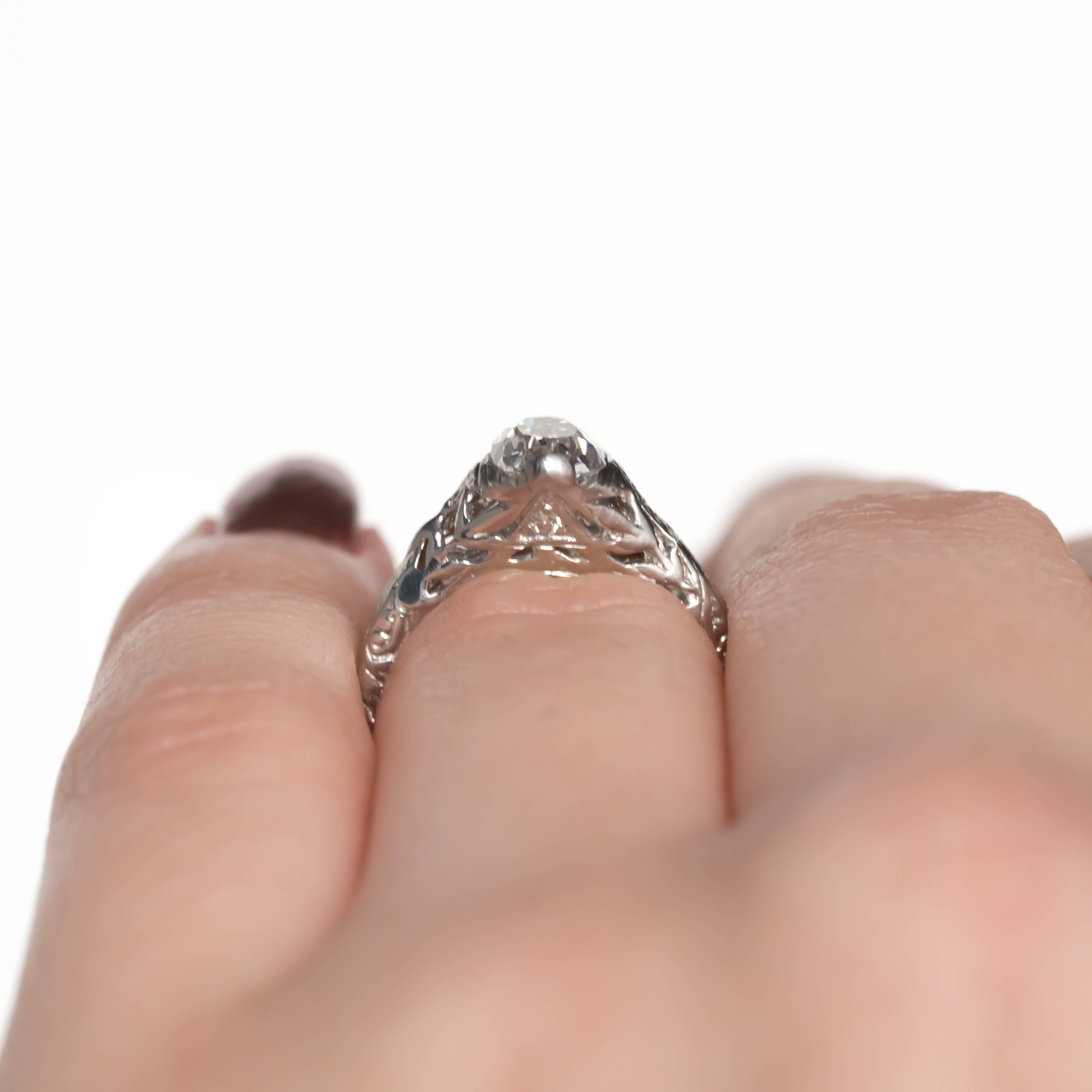 Bague de fiançailles en platine avec diamants de 1,00 carat certifiés GIA en vente 3
