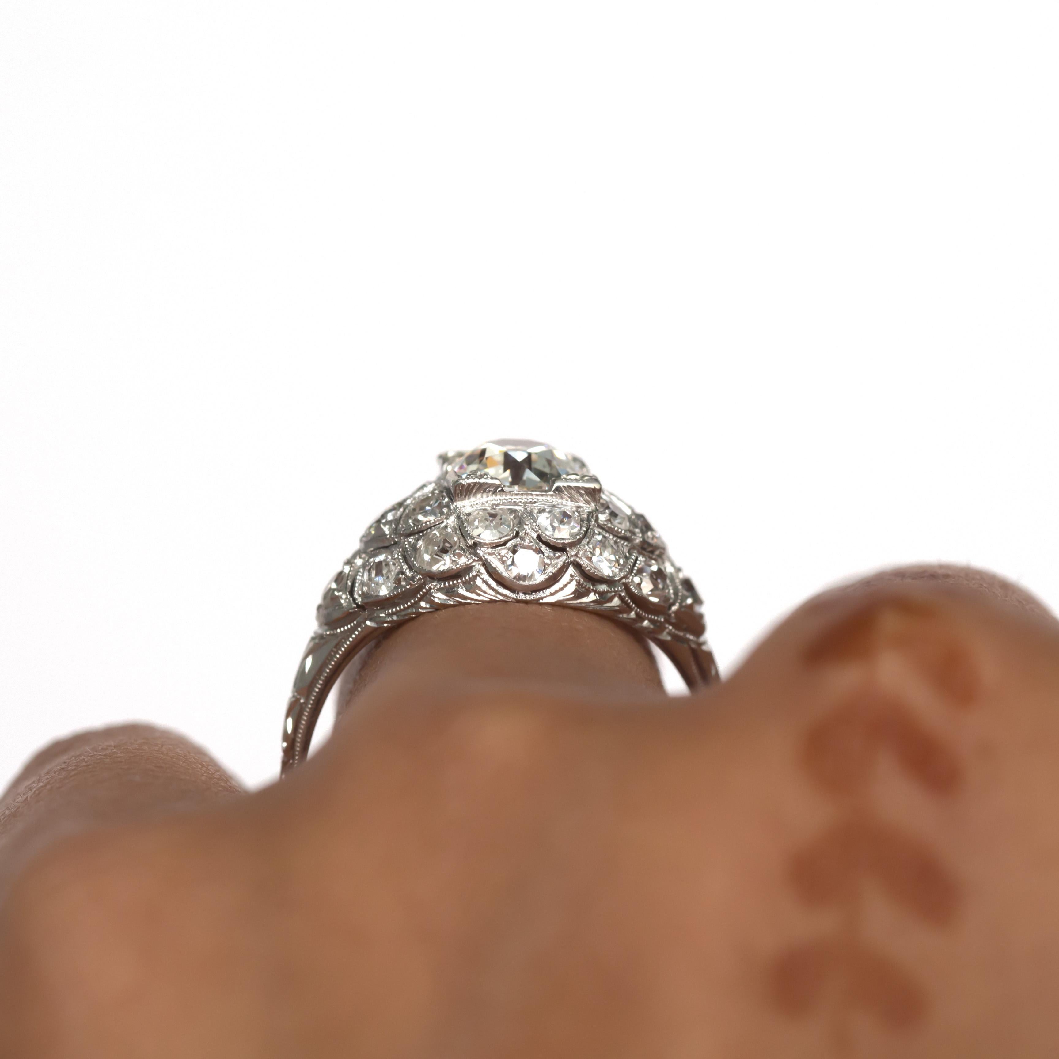 GIA-zertifizierter Verlobungsring mit 1,00 Karat Diamant aus Platin im Angebot 4