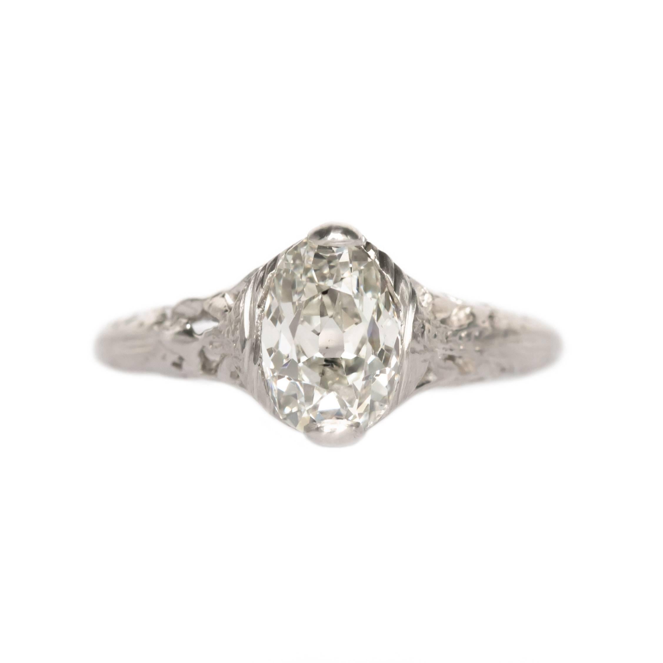GIA-zertifizierter Verlobungsring mit 1,00 Karat Diamant aus Platin im Angebot