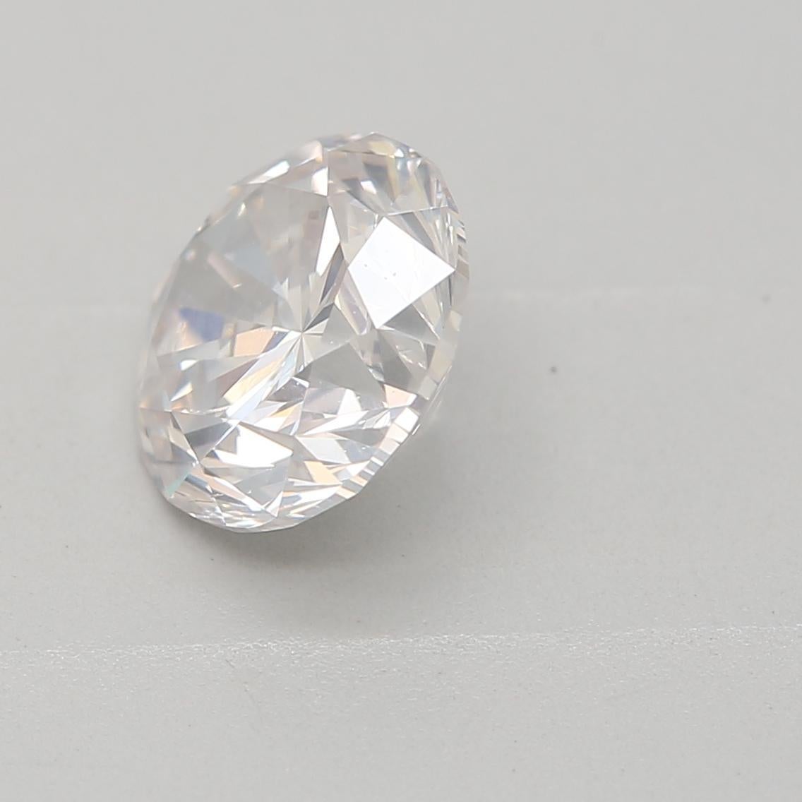 Round Cut GIA Certified 1.00 Carat Faint Pinkish Brown SI2 Diamond For Sale