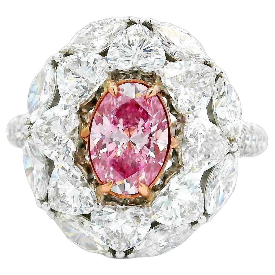 GIA Certified 1.00 Carat Faint Pinkish Brown VS2 Clarity Diamond Ring