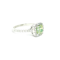 GIA Certified 1.00 Carat Fancy Brownish Greenish Yellow Vs2 Clarity Diamond Ring