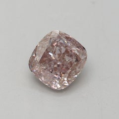 GIA Certified 1.00 Carat Fancy Brownish Pink I2 Clarity Diamond