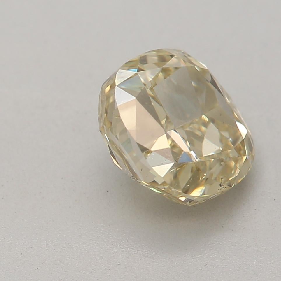 Taille coussin Diamant jaune brunâtre fantaisie certifié GIA de 1,00 carat de pureté SI2 en vente