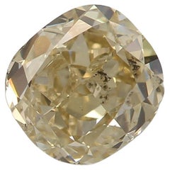Diamante certificado por GIA de 1,00 quilates de color amarillo parduzco de fantasía y claridad SI2