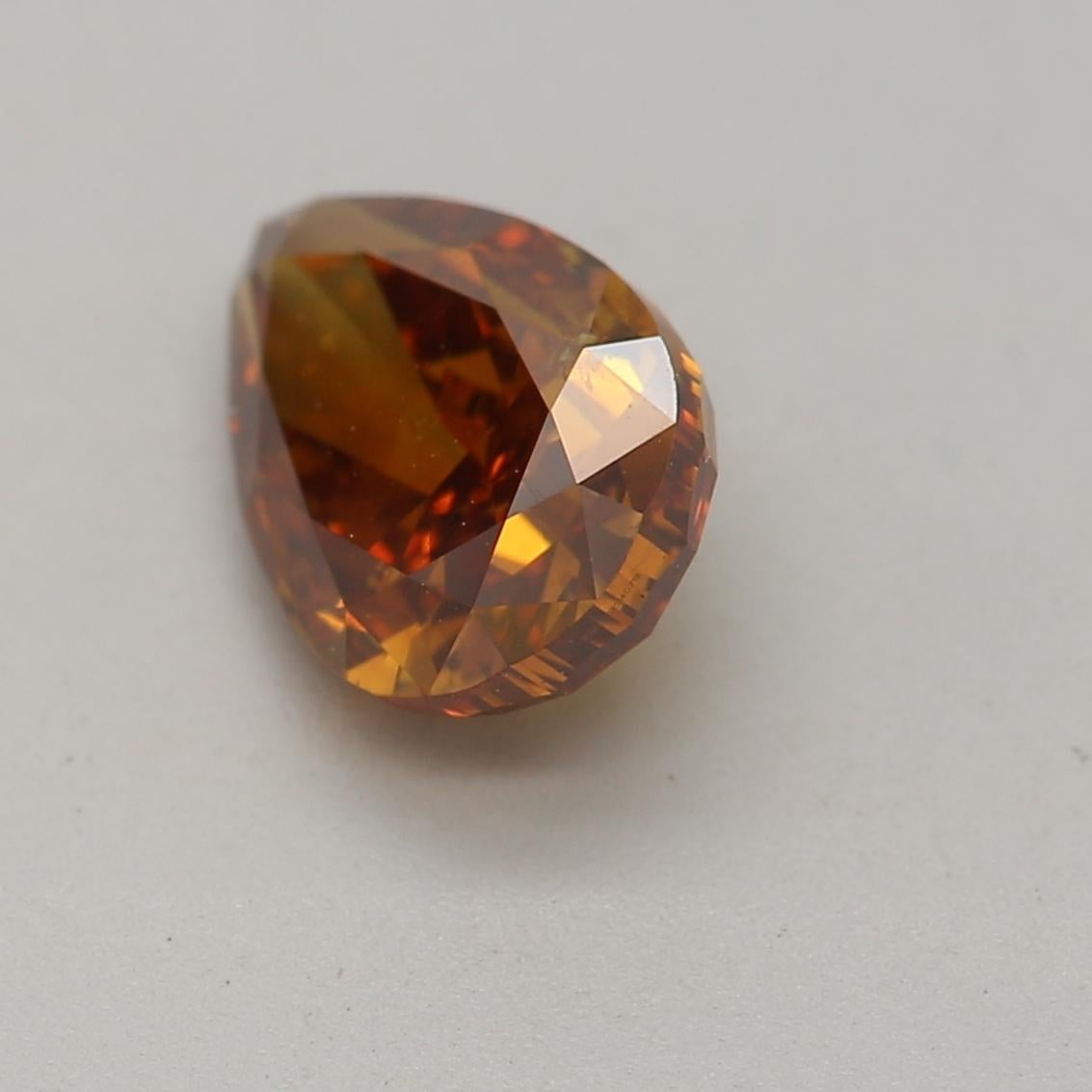 GIA Certified 1.00 Carat Fancy Deep Orange Brown I1 Clarity Diamond In New Condition For Sale In บางรัก, TH