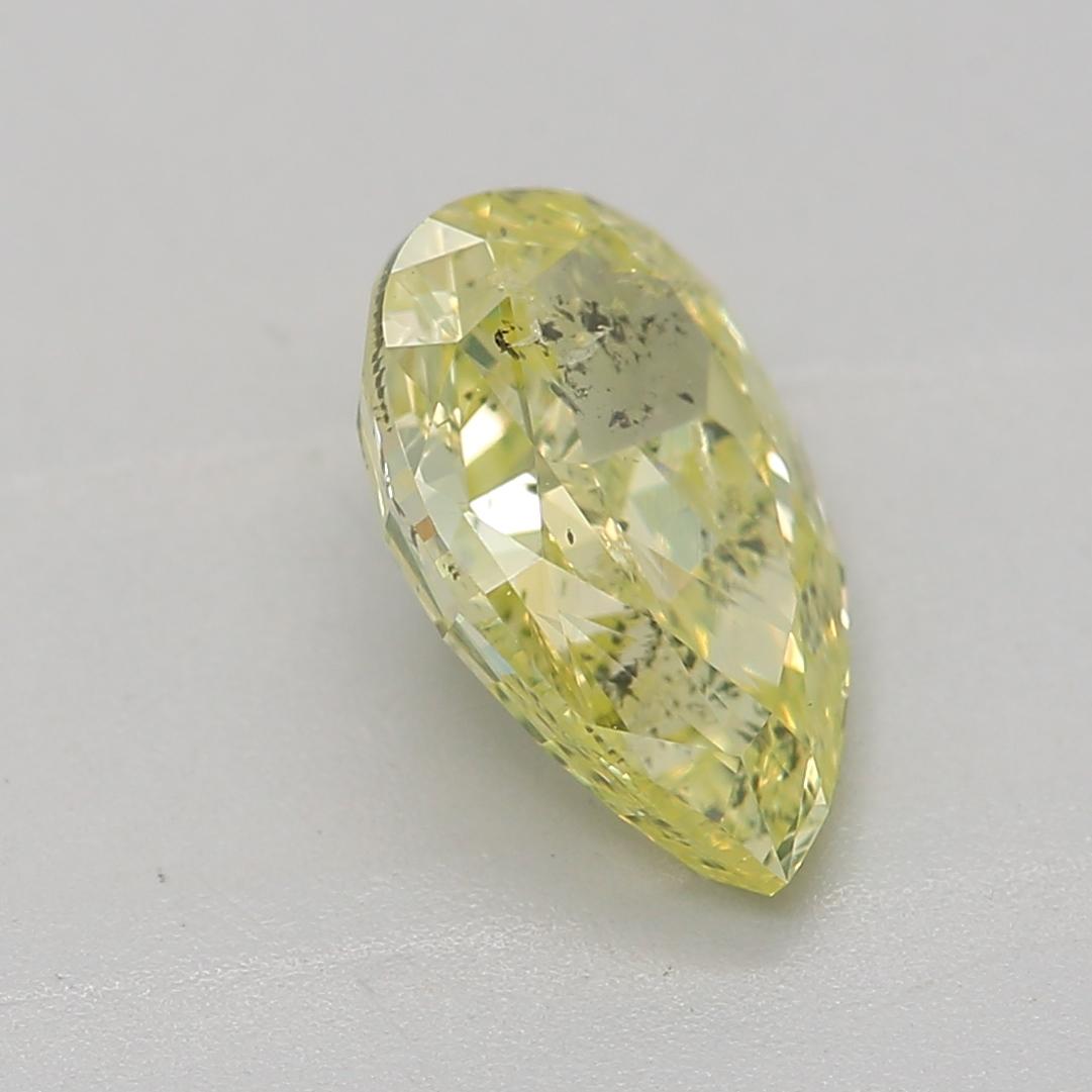 Diamant jaune verdâtre intense de 1,00 carat de pureté I1 certifié par le GIA Unisexe en vente