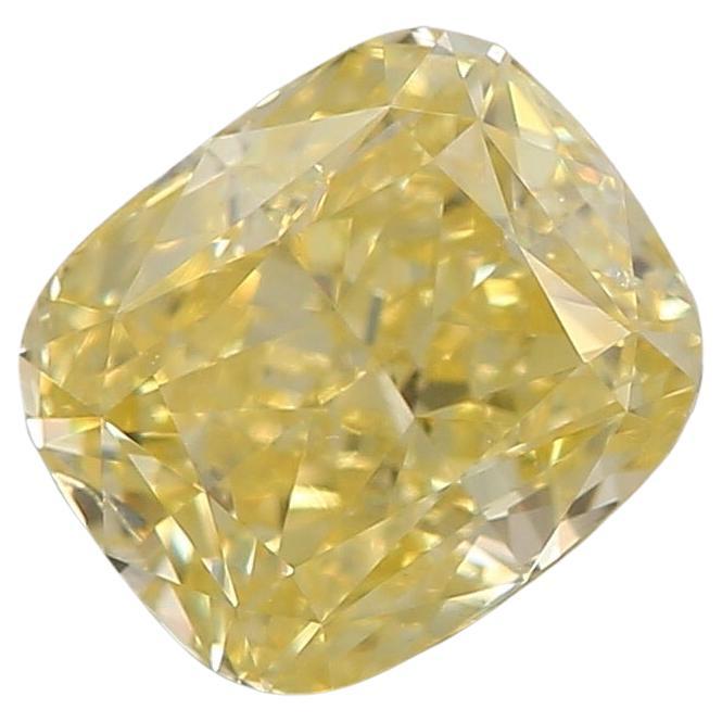GIA Certified 1.00 Carat Fancy Intense Yellow SI2 Clarity Diamond
