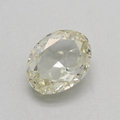 GIA Certified 1.00 Carat Fancy Light Green Yellow SI2 Clarity Diamond