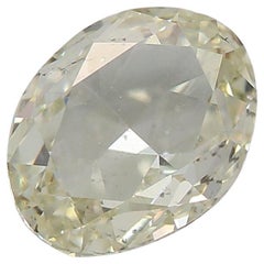 GIA Certified 1.00 Carat Fancy Light Green Yellow SI2 Clarity Diamond