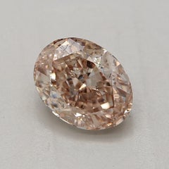 Diamant certifié par le GIA, 1,00 carat, couleur « Fancy Light Pinkish Brown », pureté SI2