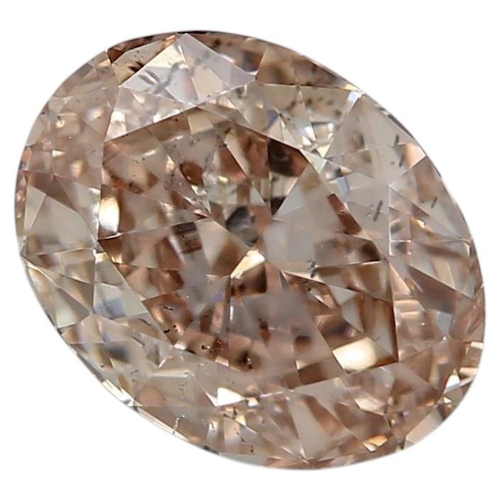 Diamant certifié par le GIA, 1,00 carat, couleur « Fancy Light Pinkish Brown », pureté SI2