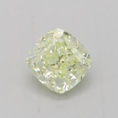 GIA Certified 1.00 Carat Fancy Light Yellow Green IF Clarity Diamond