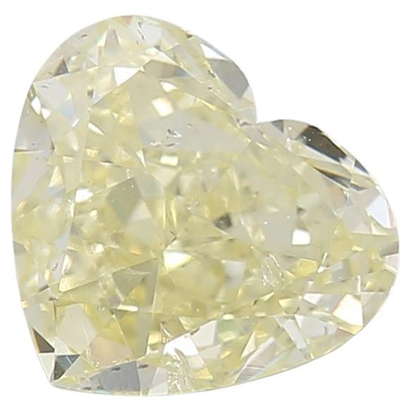 GIA Certified 1.00 Carat Fancy Light Yellow SI2 Clarity Diamond