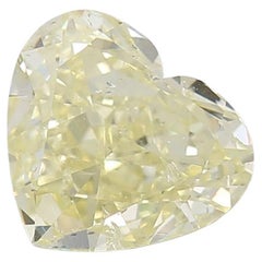 Diamante de 1,00 quilates certificado por el GIA de color amarillo claro de fantasía con claridad SI2