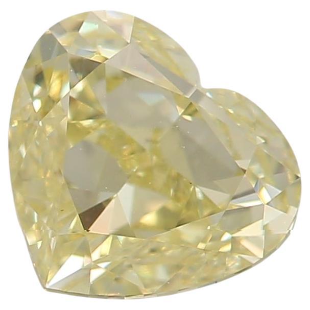 GIA Certified 1.00 Carat Fancy Light Yellow VS1 Clarity Diamond